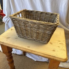 Oblong Sturdy Wicker Basket