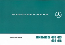 Unimog 403 413 406 416 Operating Instruction Manual ENGLISH - NEW