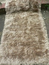 Vintage Shag Rug Field's Skelmet Pure Mohair Long Pile MCM 70's