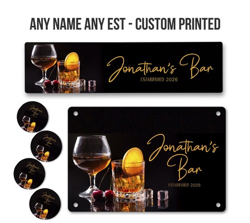 Personalised bar runner sign - personalised,