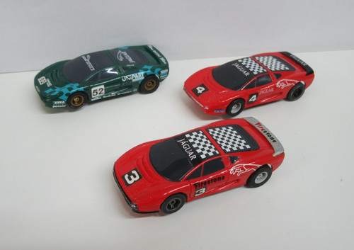 Micro scalextric 3x jaguar - scalextric,