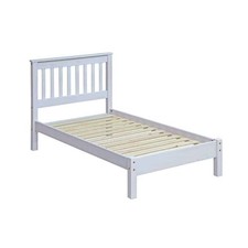 Whitewashed Single Bed with