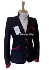 LADIES NAVY AND RED H CORRAL LEAD REIN LEADERS JACKET SIZE 8