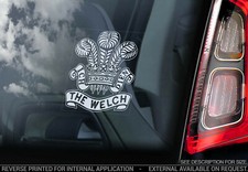 Welch Regiment Car Sticker - Forces Army Royal Military Welsh Window Decal - V01