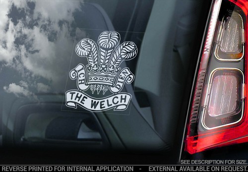 Welch regiment car - sticker,