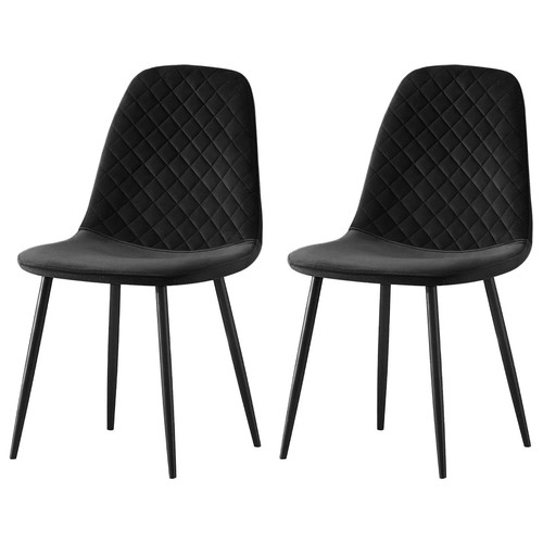 Set dining chairs velvet - of,