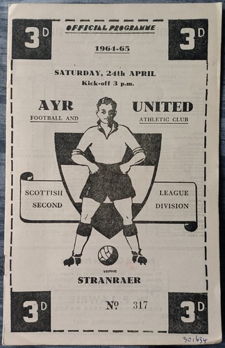 Ayr utd stranraer 04 - v, 24/04/1965