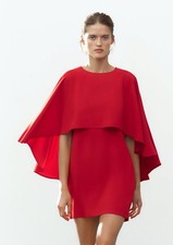 Zara  BEAUTIFUL RED SHORT CAPE