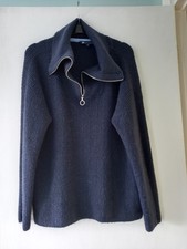Crew Clothing Company High Neck Jumper Large Size 10 Navy blue Alpaca Wool Blend