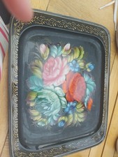 Handpainted Vintage Toile Tin