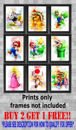 Super mario bros wall art - mario,