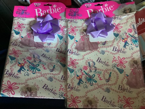 Barbie wrapping paper - 2x, reed
