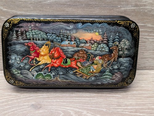 Vtg russian lacquer box - vtg,