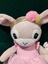 H&M Bunny Rabbit In Pink Dress & Headband Holding Her Llama Toy. Plush