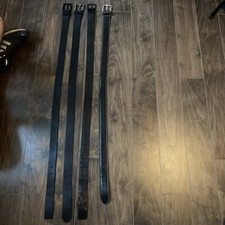 4 Black Designer Leather Belts 