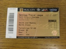 22/03/2015 Ticket: Hull City v Chelsea  (folded). Bobfrankandelvis (aka Footy Pr