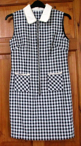 Mod 60s zip front dress - 60s,