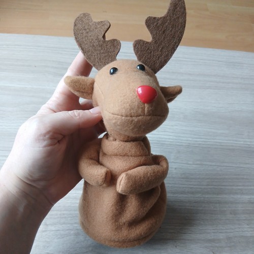 Singing reindeer jingle - -, bell