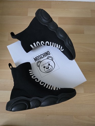 Moschino black logo sock - logo,