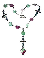 Real Keshi pearls, aqua green