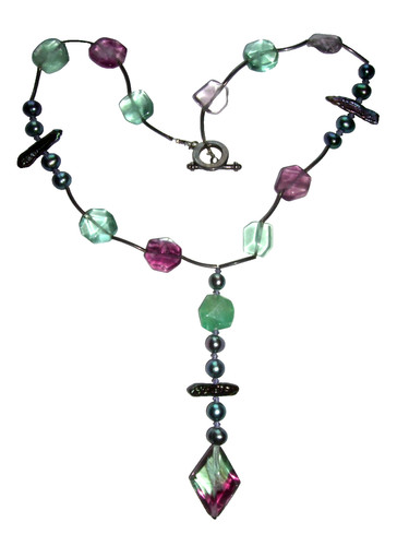 Real keshi pearls aqua - pearls,, green
