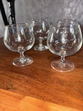 Set Of 4 Plain Crystal Brandy