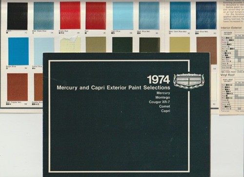 1974 mercury color chart - color,