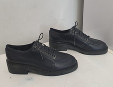 ASH Nearly Black Leather Lace up Shoes - size 40 / 7 UK £220 worn ONCE !