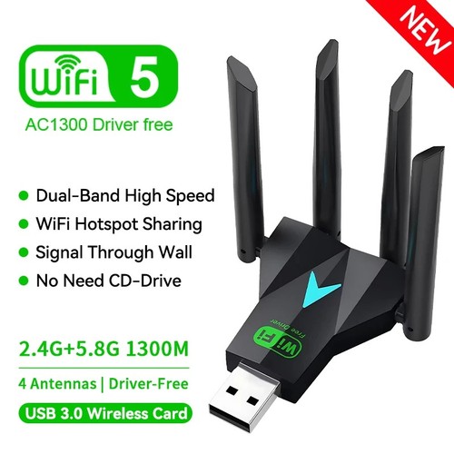 New 1300mbps dual band - new, 2.4g/5g