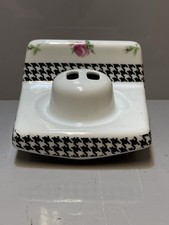 Vintage Tooth Brush Holder Wall Mounted Limoges France Porcelain