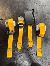 BMW E92 COUPE M3 CUSTOM YELLOW FRONT & REAR FULL SEAT BELT SET