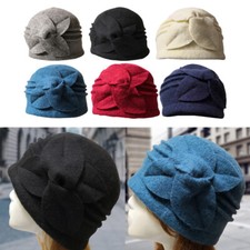 Flower Cloche Hat Soft Warm
