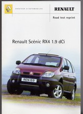 Renault Scenic RX4 1.9 dCi Monaco Road Test 2000-01 UK Market Sales Brochure 