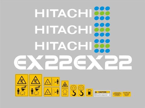 Hitachi ex22 mini - digger, decal