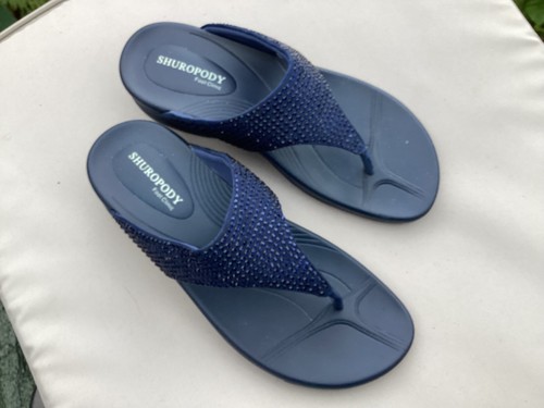 Shuropody navy sparkle mules - shuropody,