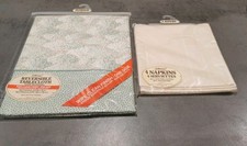 Vintage St Michael Reversible Tablecloth & 4 Napkins Old Stock