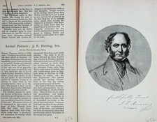 Original Old Antique Print