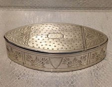 Solid Silver Snuff Box Samuel