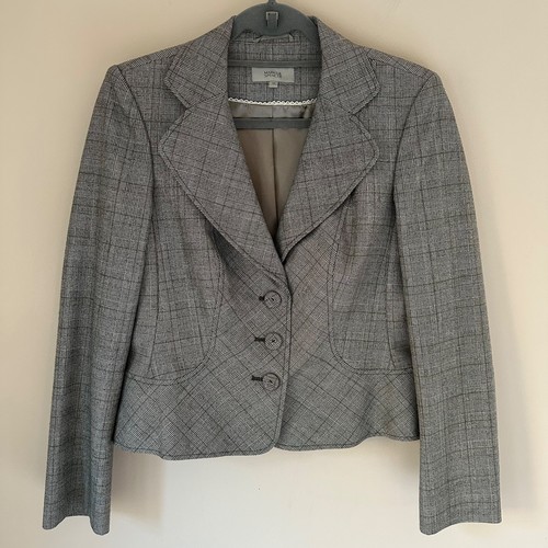 Womens blazer size 14 grey - m&s,