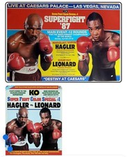 Vintage KO Magazine 1987 Marvin Hagler Vs. Sugar Ray Leonard Fight Poster