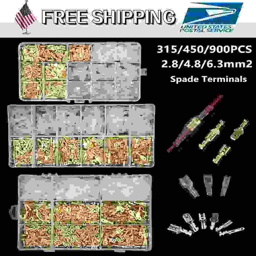 900 450 315pcs crimp terminals - 900/450/315pcs,