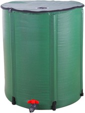 Collapsible 66 Gallon Portable Rain Barrel Water Butt with Tap & Filter Kit