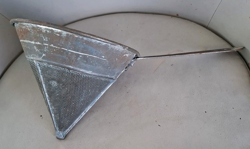 Vintage metal conical sieve - metal,