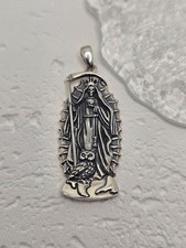 Santa Muerte Holy Death Pendant 925 Sterling Silver Mexican Scythe Amulet