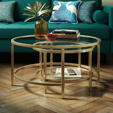 Dunelm Sofia Glass Coffee Nest