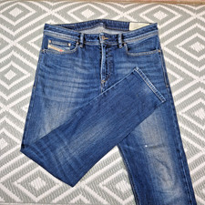 Diesel Thavar-XP Slim Skinny Jeans 34W 32L Blue Distressed Workwear Style