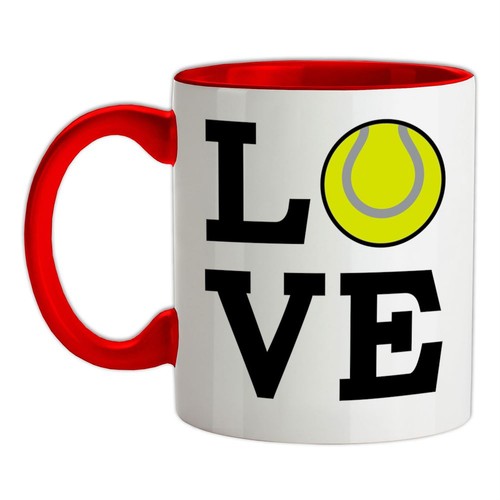 Love tennis ball ceramic - tennis,