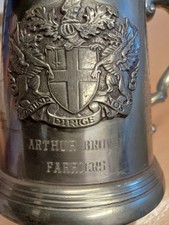 Vintage London Livery Companies Pewter Tankard Pint Size