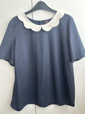 TU Gok Wan Size 14 Navy Top