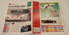 Porsche 956/962 1982-1990 Prototype Sports Car Spec Sheet IMP HOT CARS Brochure